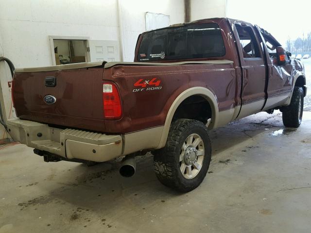 1FTSW21R18EB50357 - 2008 FORD F250 SUPER BROWN photo 4