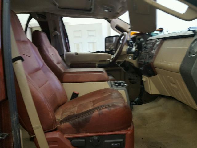 1FTSW21R18EB50357 - 2008 FORD F250 SUPER BROWN photo 5
