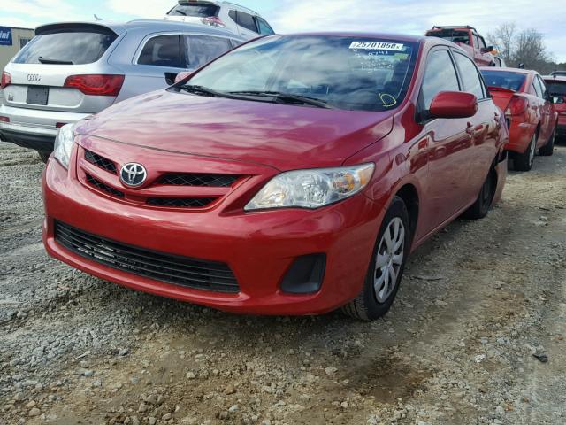 2T1BU4EE9BC665772 - 2011 TOYOTA COROLLA BA RED photo 2