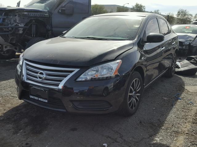 1N4AB7AP7DN910181 - 2013 NISSAN SENTRA S BLACK photo 2