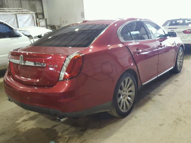 1LNHL9DR2AG603270 - 2010 LINCOLN MKS RED photo 4