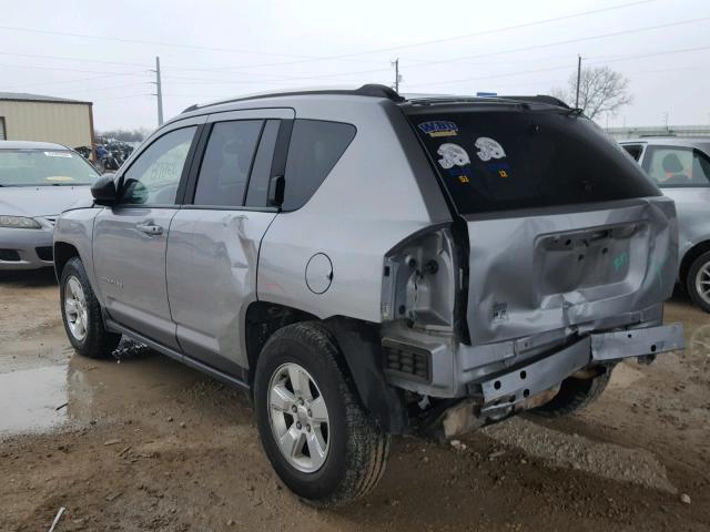 1C4NJCBA2FD104646 - 2015 JEEP COMPASS SP SILVER photo 3