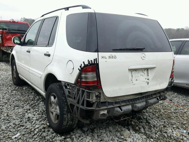 4JGAB54E3YA197751 - 2000 MERCEDES-BENZ ML 320 WHITE photo 3