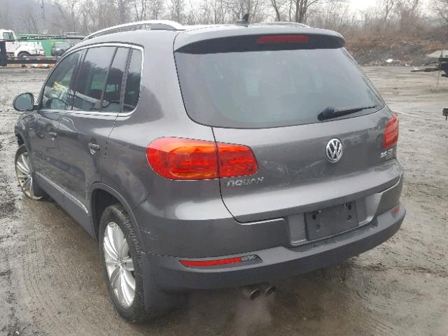 WVGBV7AX4FW607888 - 2015 VOLKSWAGEN TIGUAN S CHARCOAL photo 3