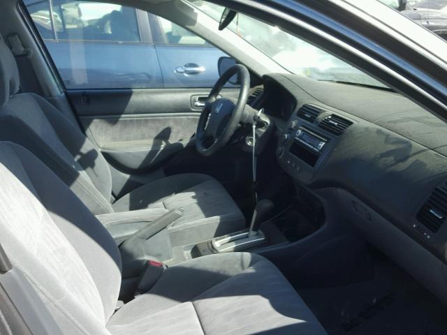 2HGES16554H564447 - 2004 HONDA CIVIC LX GRAY photo 5