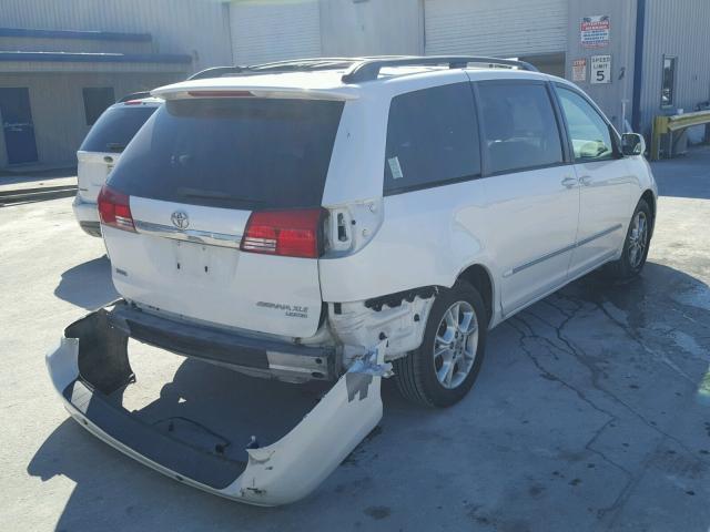 5TDZA22CX4S150160 - 2004 TOYOTA SIENNA XLE WHITE photo 4