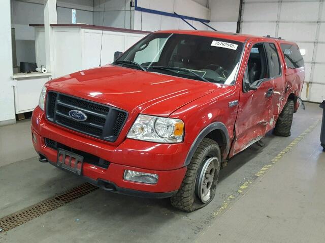 1FTPX14514FA28575 - 2004 FORD F150 RED photo 2