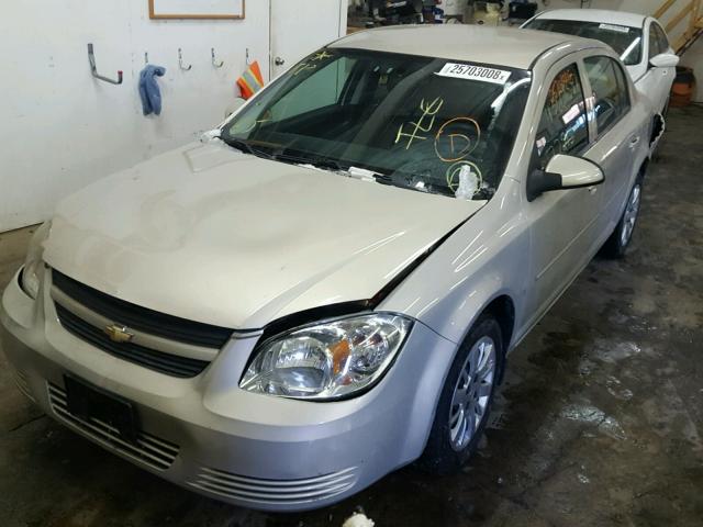 1G1AT58H497246288 - 2009 CHEVROLET COBALT LT BEIGE photo 2