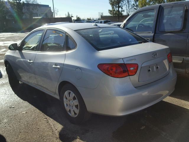 KMHDU46D57U152006 - 2007 HYUNDAI ELANTRA GL SILVER photo 3