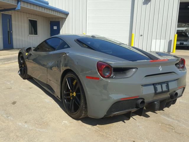 ZFF79ALA4J0229508 - 2018 FERRARI 488 GTB GRAY photo 3