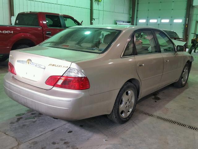 4T1BF28B14U351552 - 2004 TOYOTA AVALON XL BEIGE photo 4