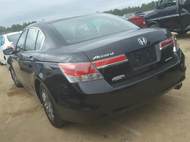 1HGCP2F61CA210476 - 2012 HONDA ACCORD SE BLACK photo 3