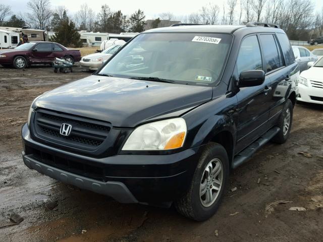 2HKYF18664H541031 - 2004 HONDA PILOT EXL BLACK photo 2