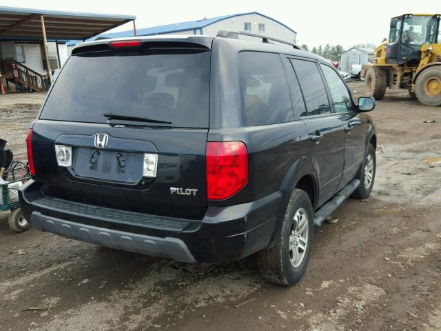 2HKYF18664H541031 - 2004 HONDA PILOT EXL BLACK photo 4