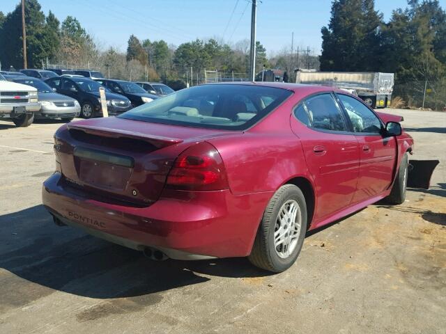 2G2WP522241193445 - 2004 PONTIAC GRAND PRIX RED photo 4