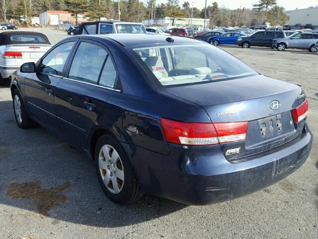 5NPET46C17H267666 - 2007 HYUNDAI SONATA GLS BLACK photo 3