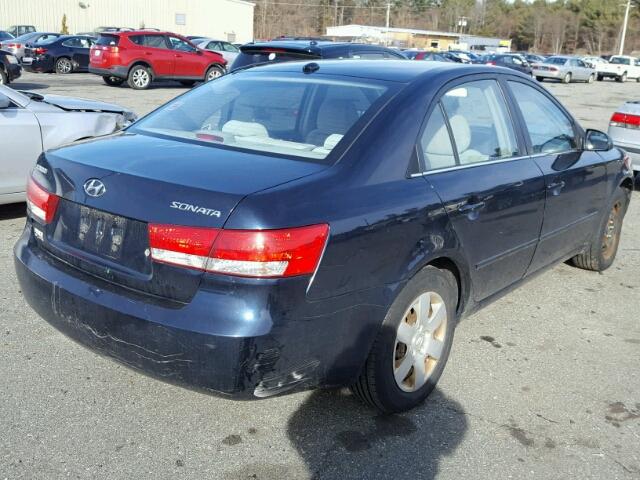 5NPET46C17H267666 - 2007 HYUNDAI SONATA GLS BLACK photo 4