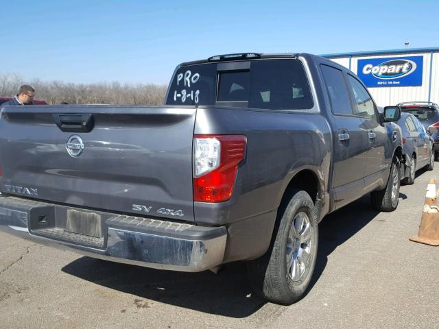 1N6AA1EJ3HN506488 - 2017 NISSAN TITAN S GRAY photo 4