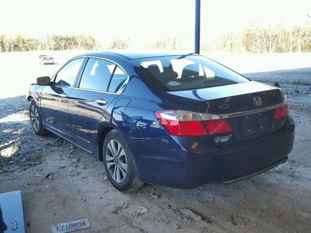 1HGCR2F37DA064702 - 2013 HONDA ACCORD LX BLUE photo 3