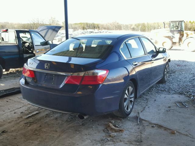 1HGCR2F37DA064702 - 2013 HONDA ACCORD LX BLUE photo 4