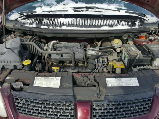 1B4GP25321B166791 - 2001 DODGE CARAVAN SE MAROON photo 7