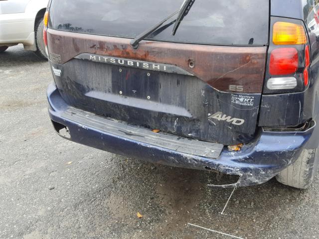 JA4MT21H23J021577 - 2003 MITSUBISHI MONTERO SP BLUE photo 9