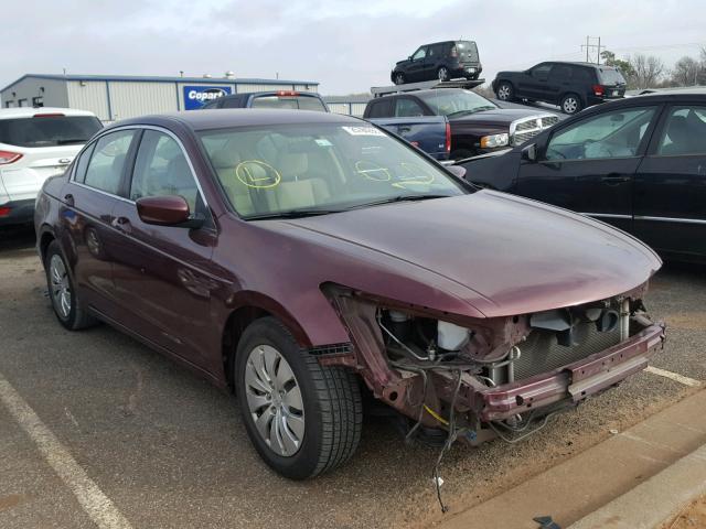 1HGCP2F31CA160040 - 2012 HONDA ACCORD LX MAROON photo 1