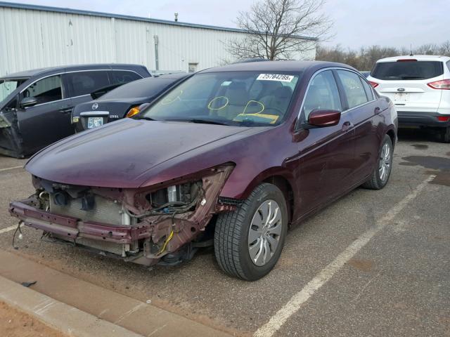 1HGCP2F31CA160040 - 2012 HONDA ACCORD LX MAROON photo 2