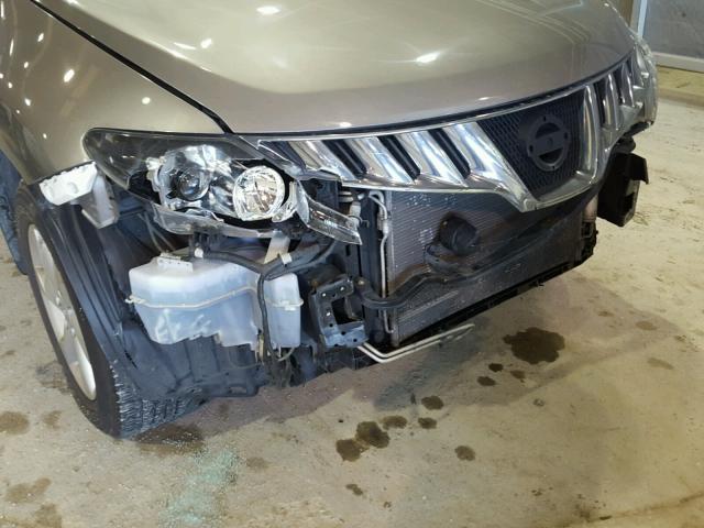 JN8AZ18UX9W101357 - 2009 NISSAN MURANO S BROWN photo 9