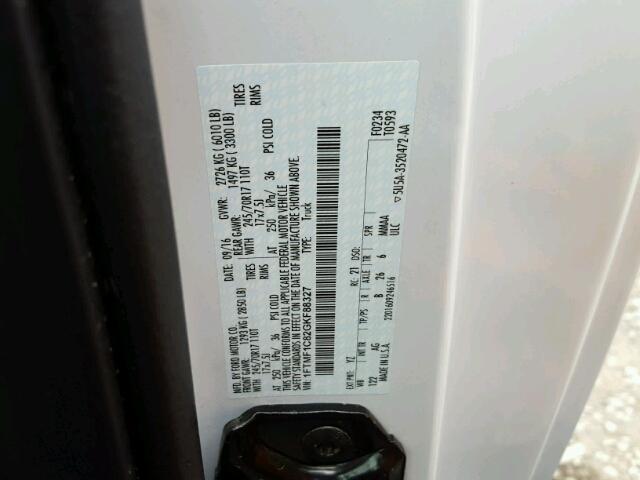 1FTMF1C82GKF88327 - 2016 FORD F150 Ақ фото 10
