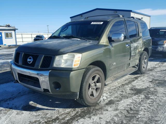 5N1AA08B45N709480 - 2005 NISSAN ARMADA SE GREEN photo 2