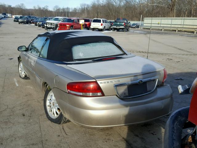 1C3EL55T53N513284 - 2003 CHRYSLER SEBRING LX TAN photo 3