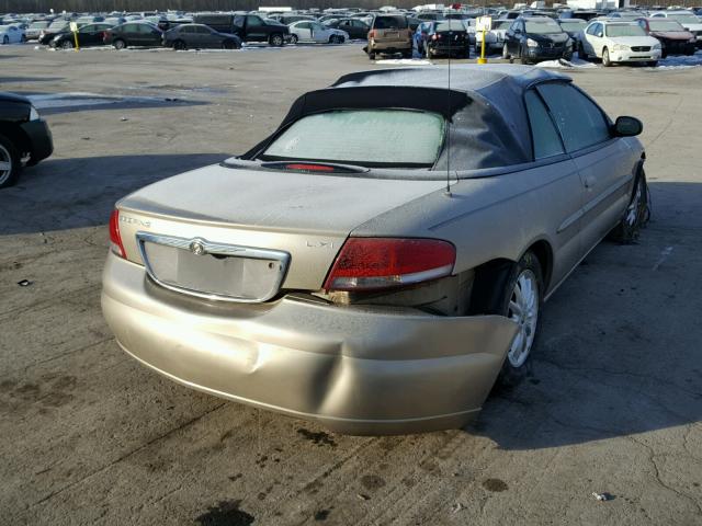 1C3EL55T53N513284 - 2003 CHRYSLER SEBRING LX TAN photo 4