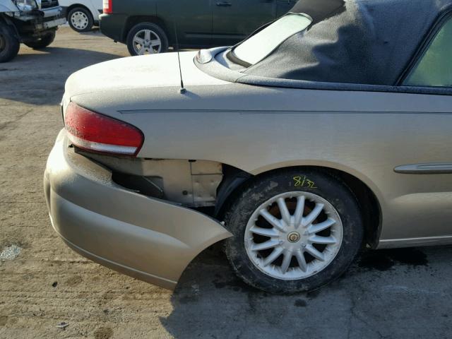 1C3EL55T53N513284 - 2003 CHRYSLER SEBRING LX TAN photo 9