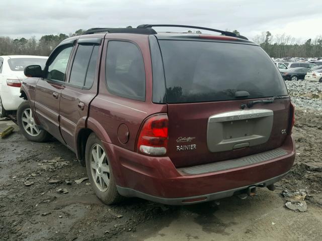 5GADS13S552231679 - 2005 BUICK RAINIER CX BURGUNDY photo 3