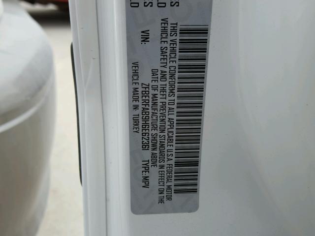 ZFBERFAB9H6E62361 - 2017 RAM PROMASTER 白色 照片 10