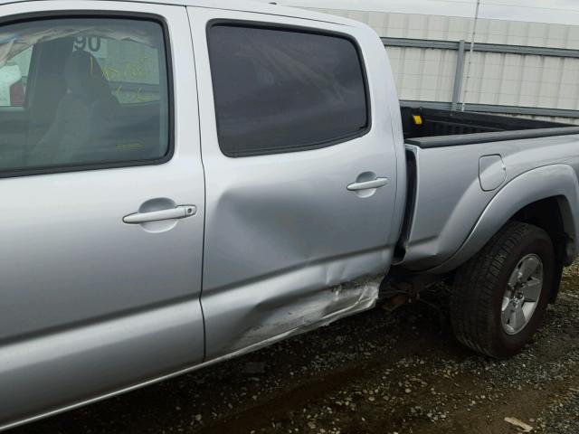 5TFMU4FN2CX006491 - 2012 TOYOTA TACOMA DOU SILVER photo 9