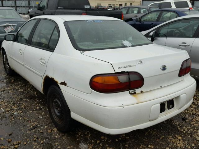 1G1ND52J616112807 - 2001 CHEVROLET MALIBU WHITE photo 3