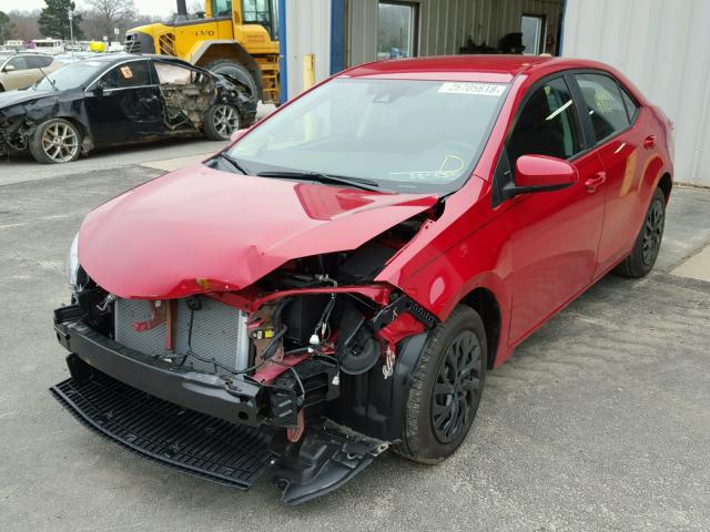 5YFBURHE6HP711107 - 2017 TOYOTA COROLLA L RED photo 2