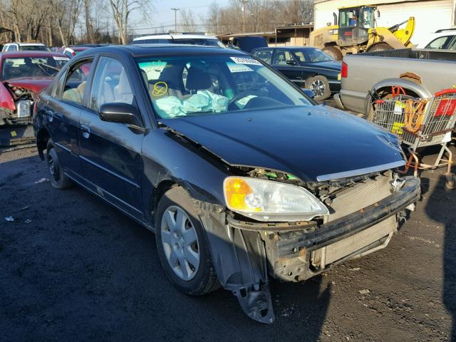 1HGES26772L044628 - 2002 HONDA CIVIC EX BLACK photo 1