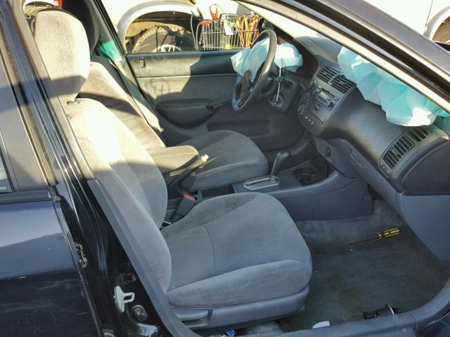 1HGES26772L044628 - 2002 HONDA CIVIC EX შავი ფოტო 5