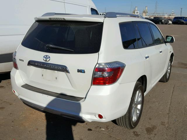 JTEEW41A982007026 - 2008 TOYOTA HIGHLANDER WHITE photo 4