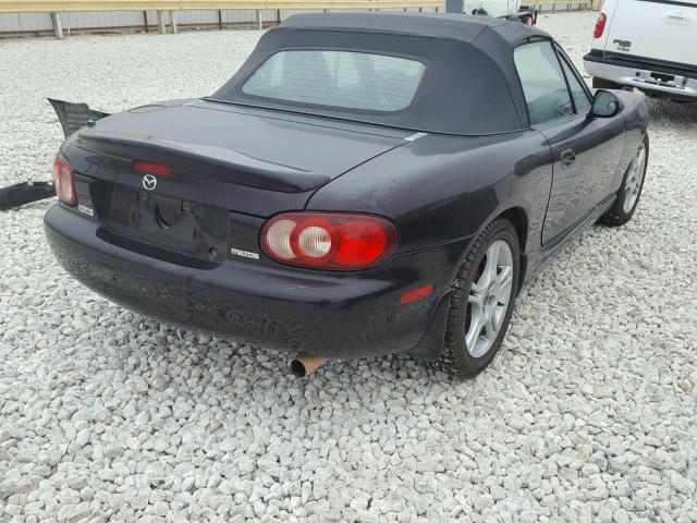 JM1NB353650411026 - 2005 MAZDA MX-5 MIATA BLACK photo 4