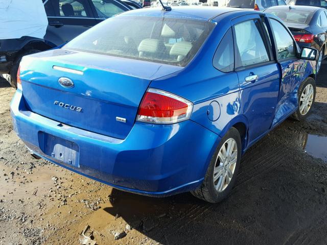 1FAHP3HN2AW246634 - 2010 FORD FOCUS SEL BLUE photo 4