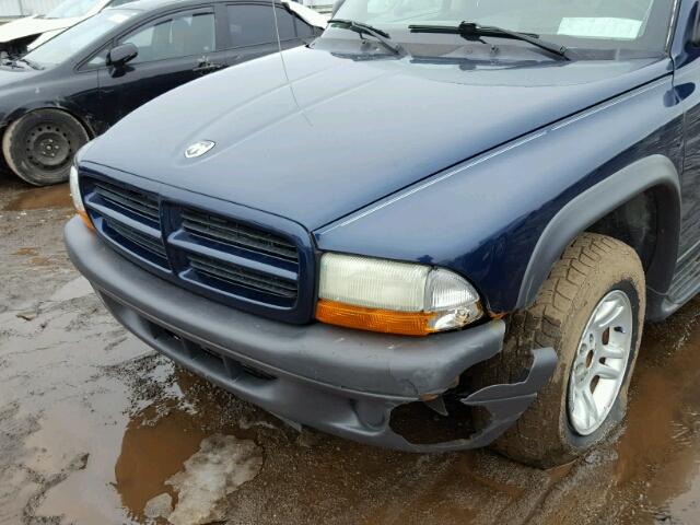 1D4HS38N23F587594 - 2003 DODGE DURANGO SP BLUE photo 9