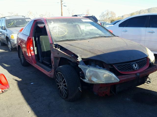 1HGEM22905L078867 - 2005 HONDA CIVIC EX RED photo 1