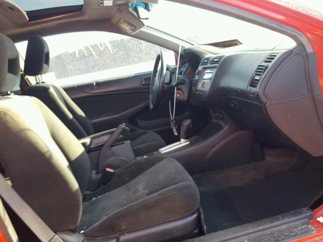 1HGEM22905L078867 - 2005 HONDA CIVIC EX RED photo 5