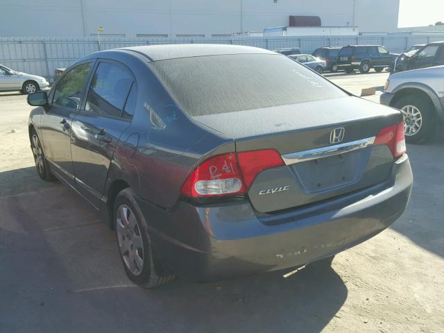 19XFA1F57AE073665 - 2010 HONDA CIVIC LX GRAY photo 3