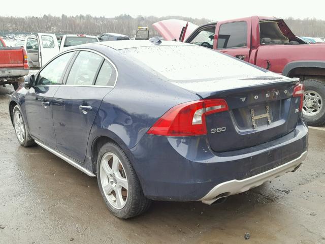 YV1622FS0C2141498 - 2012 VOLVO S60 T5 BLUE photo 3