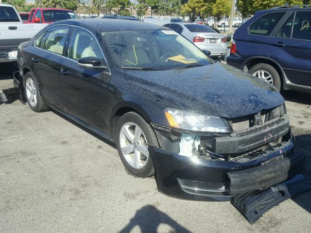1VWBP7A35DC007095 - 2013 VOLKSWAGEN PASSAT SE BLACK photo 1